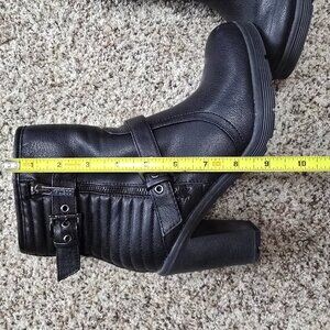 Guess Heeled Black Moto Booties Size 10M